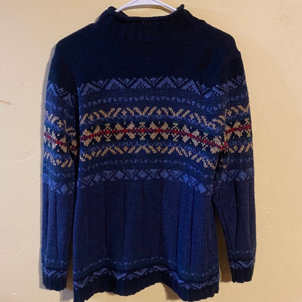 vintage navy turtleneck size medium